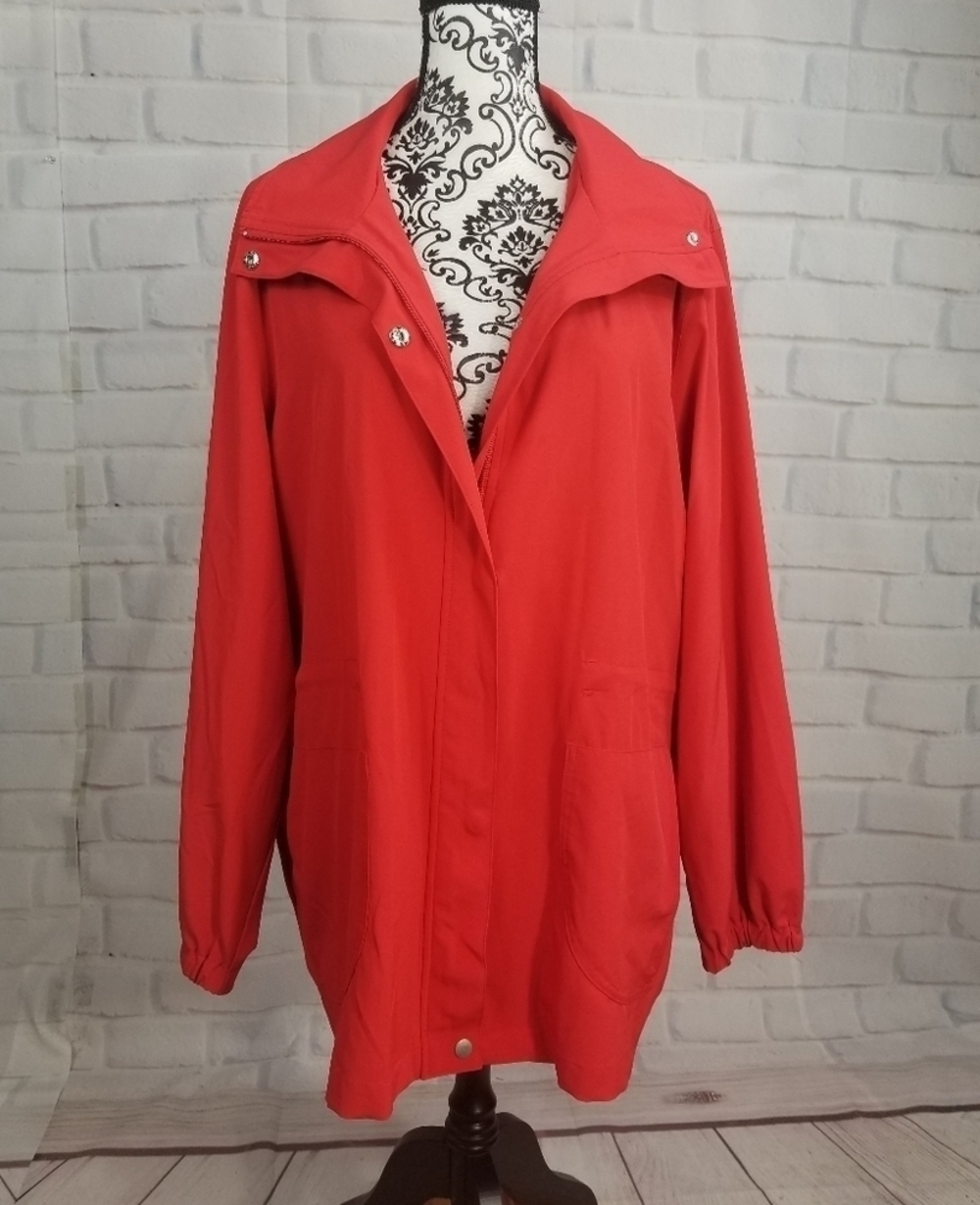 Lane Bryant zip front long sleeve jacket size 24 pockets stretch